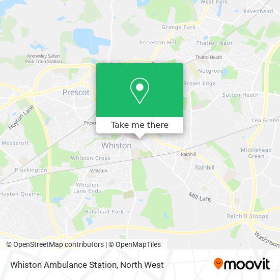 Whiston Ambulance Station map
