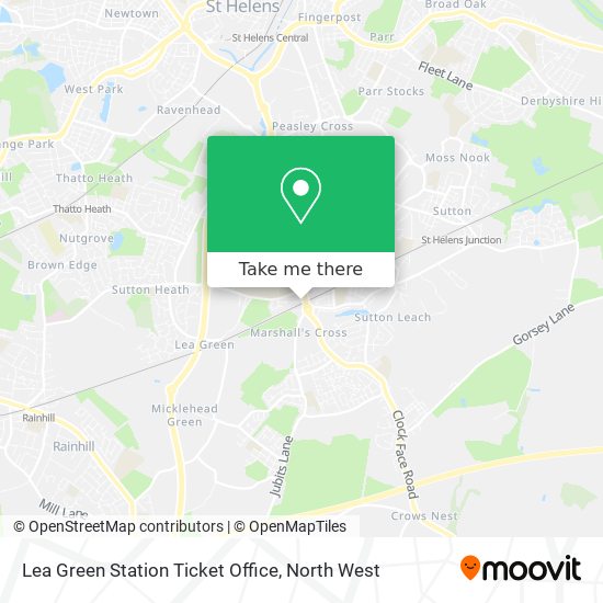 Lea Green Station Ticket Office map
