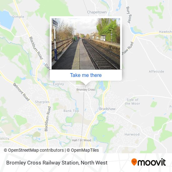 Bromley Cross Railway Station map