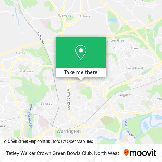 Tetley Walker Crown Green Bowls Club map