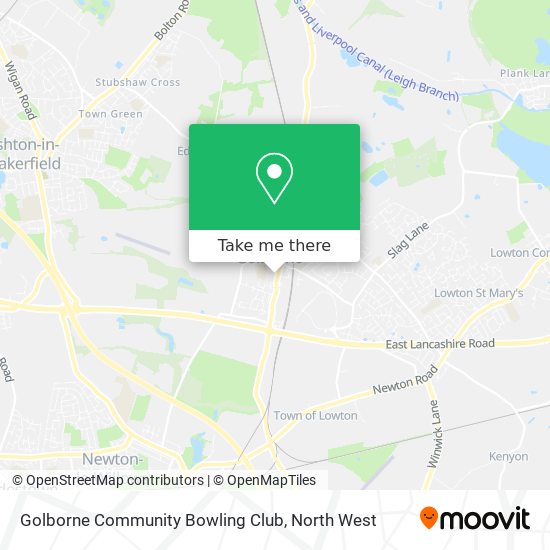 Golborne Community Bowling Club map