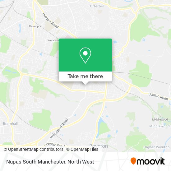 Nupas South Manchester map