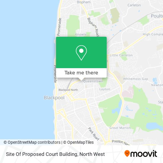 Site Of Proposed Court Building map