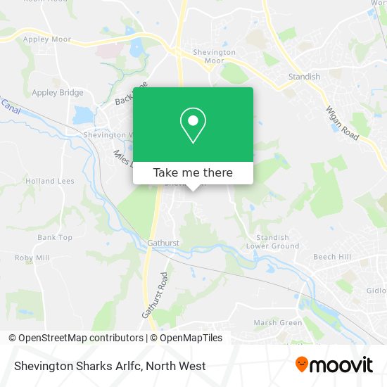Shevington Sharks Arlfc map