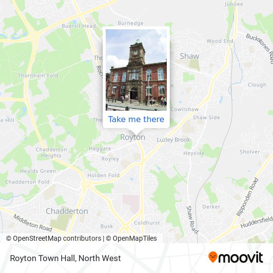 Royton Town Hall map