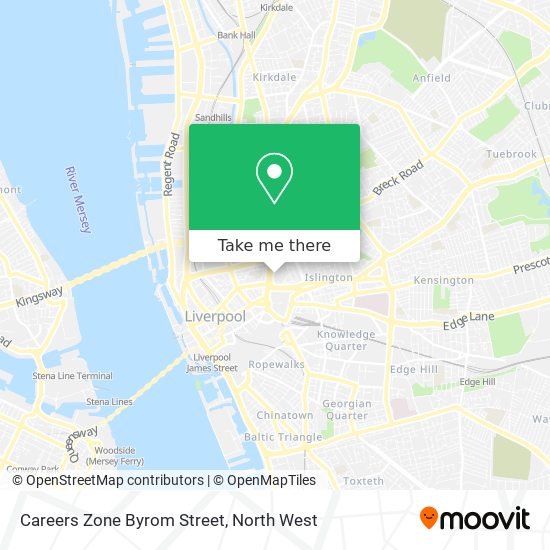 Careers Zone Byrom Street map