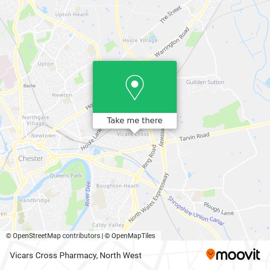 Vicars Cross Pharmacy map