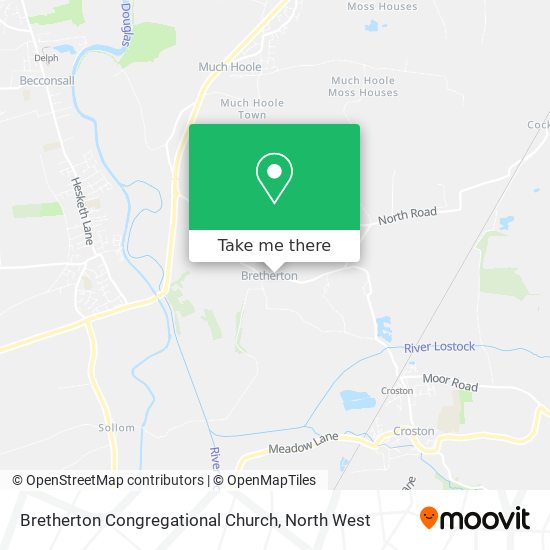 Bretherton Congregational Church map