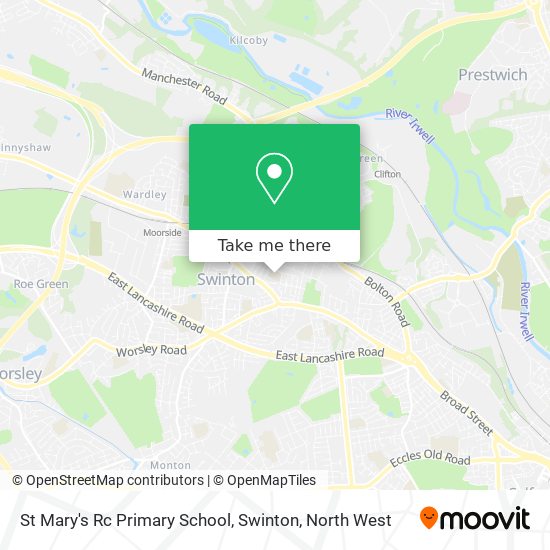 St Mary's Rc Primary School, Swinton map
