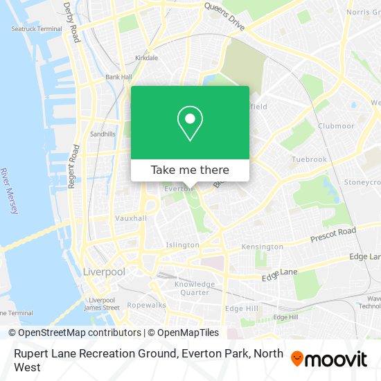 Rupert Lane Recreation Ground, Everton Park map