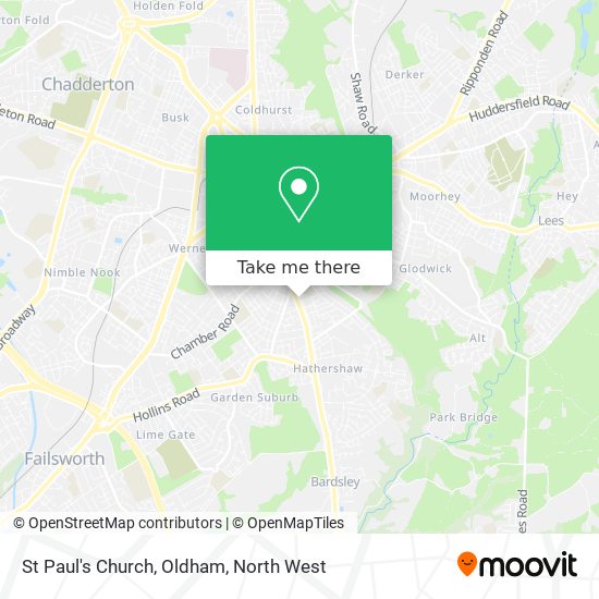 St Paul's Church, Oldham map