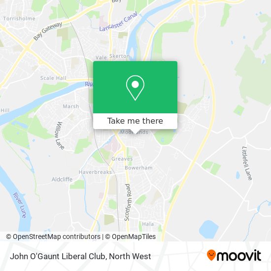 John O'Gaunt Liberal Club map