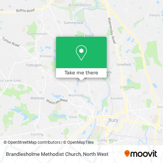 Brandlesholme Methodist Church map