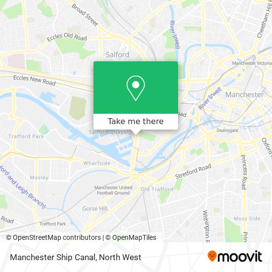 Manchester Ship Canal map