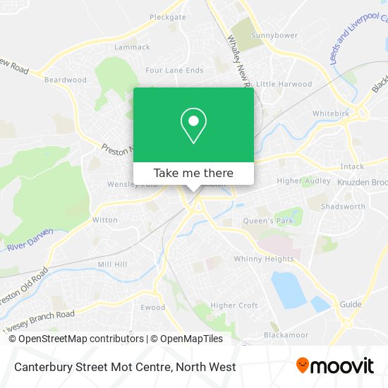 Canterbury Street Mot Centre map