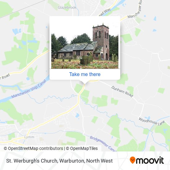 St. Werburgh's Church, Warburton map
