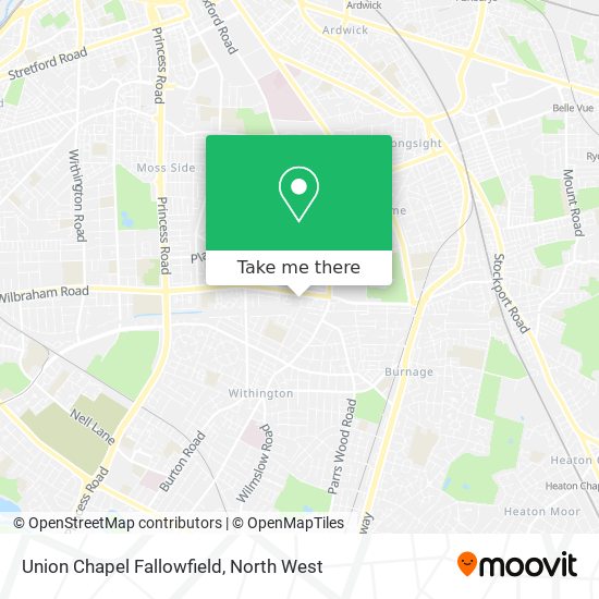 Union Chapel Fallowfield map