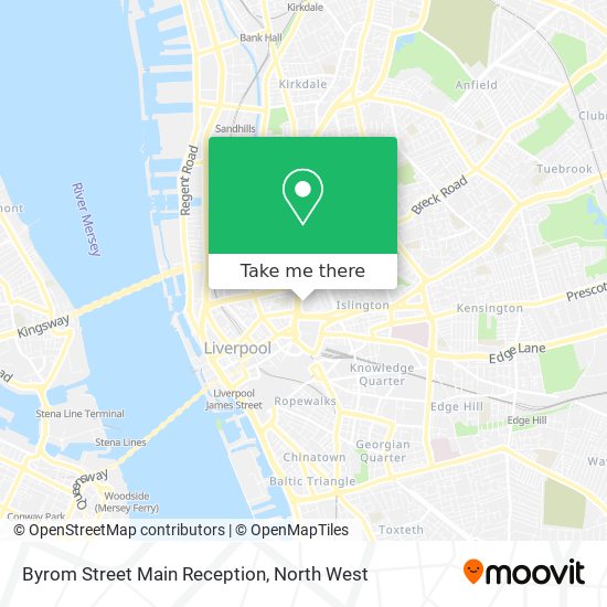 Byrom Street Main Reception map