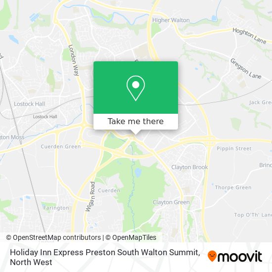 Holiday Inn Express Preston South Walton Summit map
