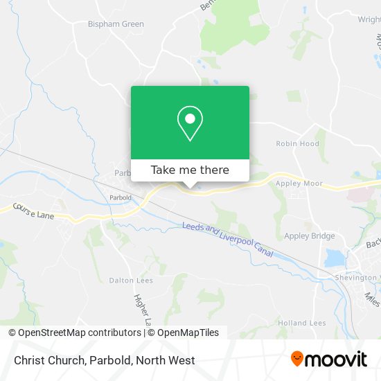Christ Church, Parbold map