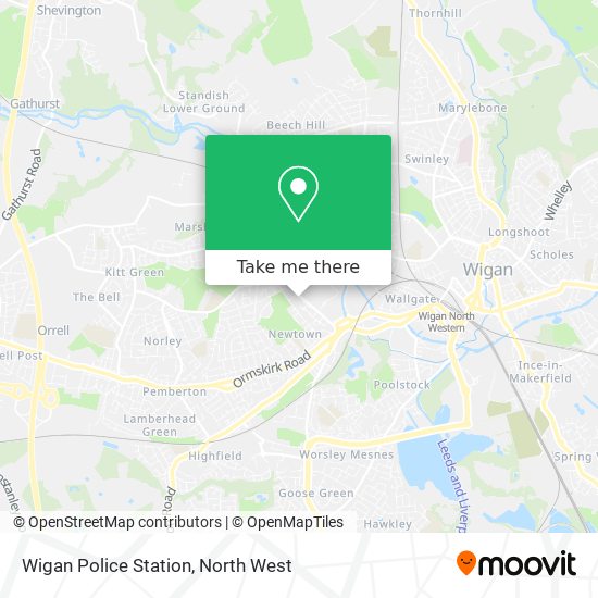 Wigan Police Station map