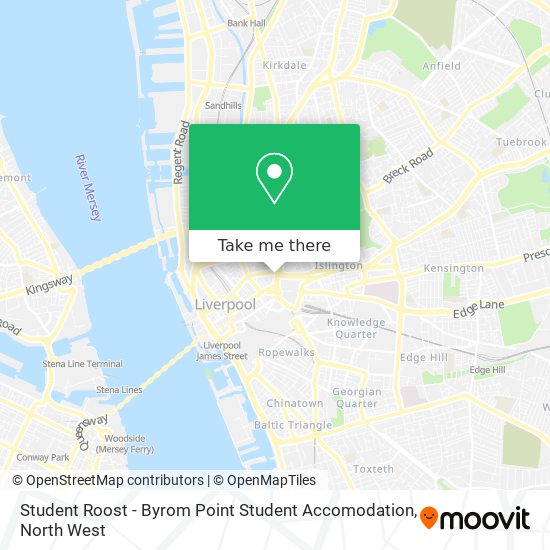 Student Roost - Byrom Point Student Accomodation map