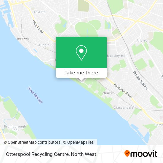 Otterspool Recycling Centre map