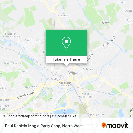 Paul Daniels Magic Party Shop map