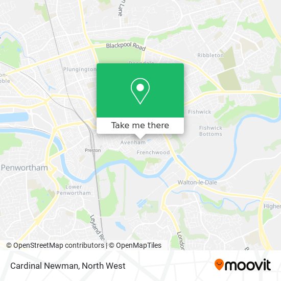 Cardinal Newman map