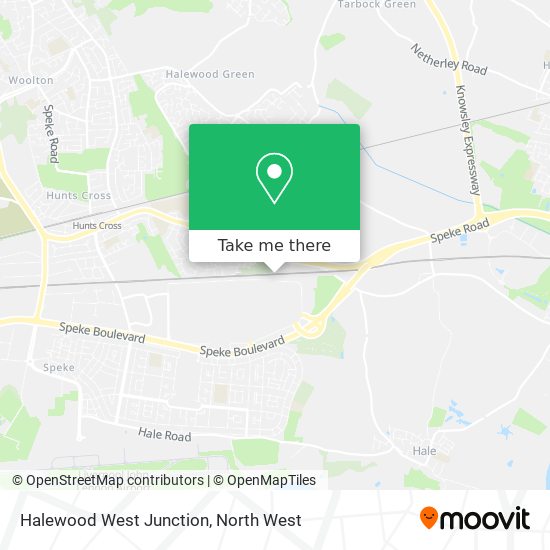 Halewood West Junction map