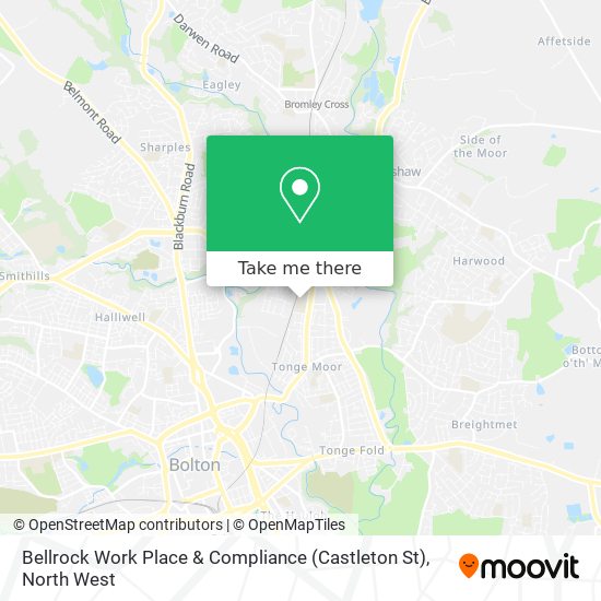 Bellrock Work Place & Compliance (Castleton St) map