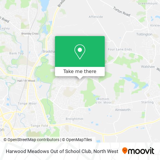 Harwood Meadows Out of School Club map