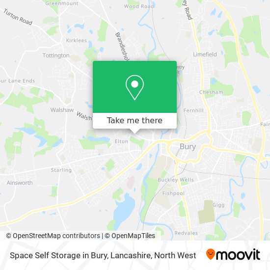 Space Self Storage in Bury, Lancashire map