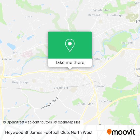How to get to Heywood St James Football Club by Light rail or Bus?