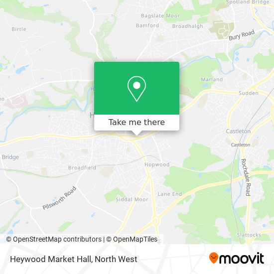Heywood Market Hall map