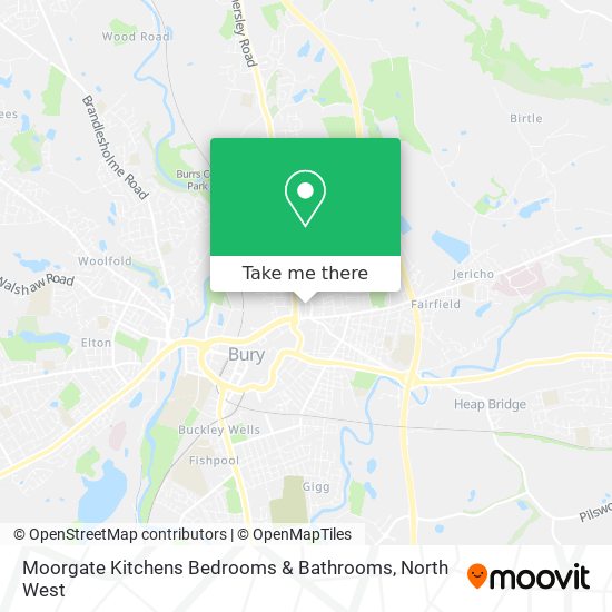 Moorgate Kitchens Bedrooms & Bathrooms map