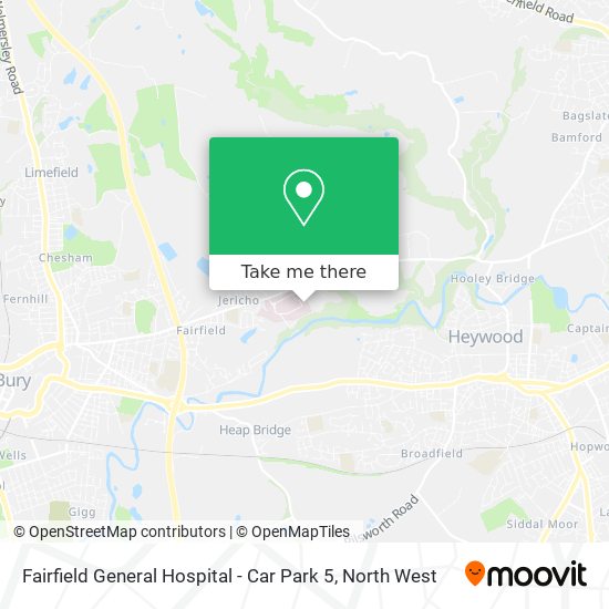 Fairfield General Hospital - Car Park 5 map
