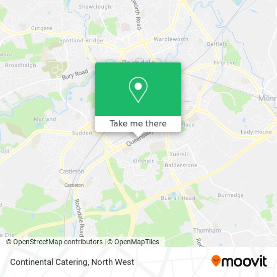 Continental Catering map