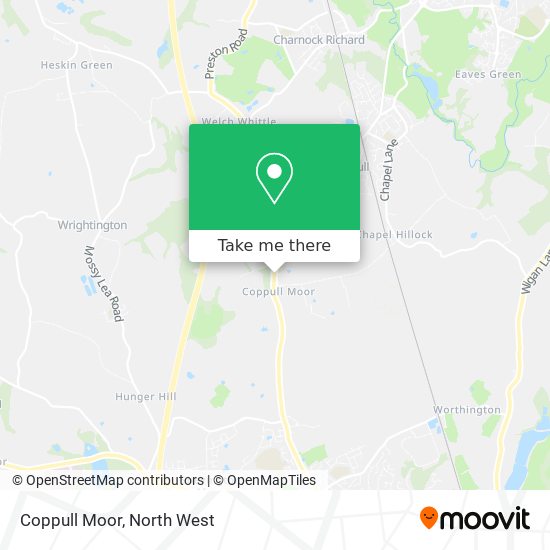 Coppull Moor map