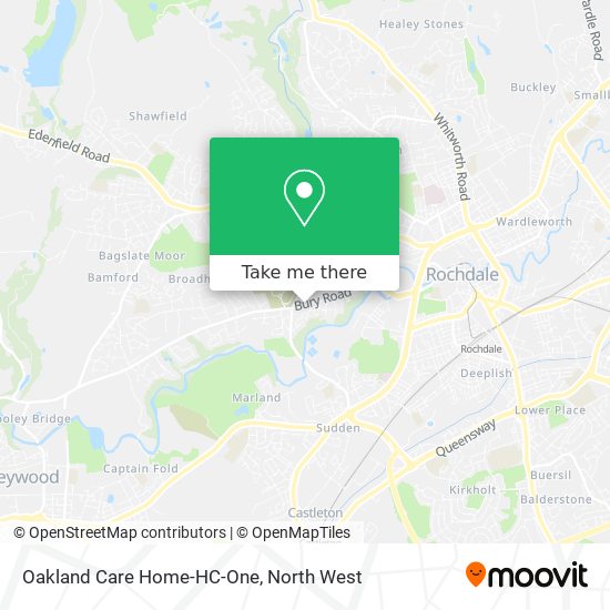 Oakland Care Home-HC-One map