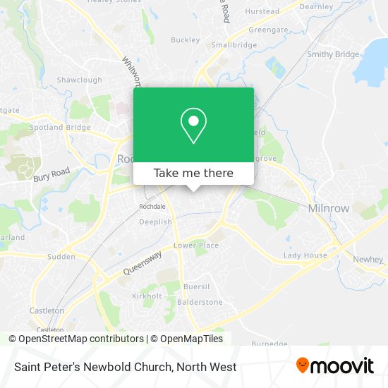 Saint Peter's Newbold Church map