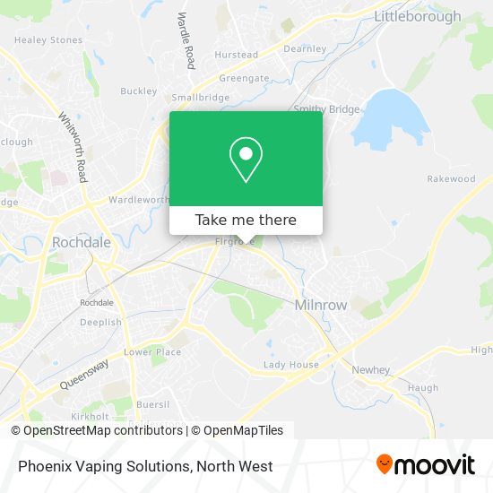 Phoenix Vaping Solutions map