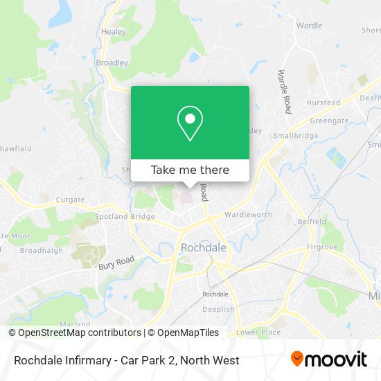 Rochdale Infirmary - Car Park 2 map