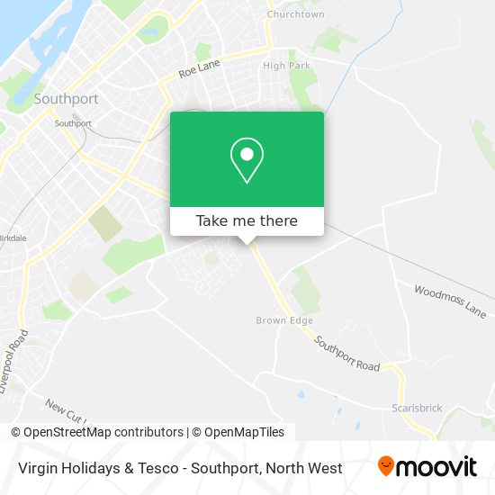 Virgin Holidays & Tesco - Southport map