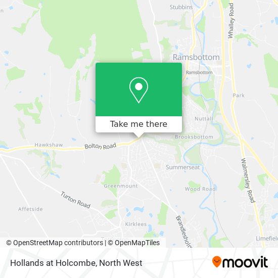 Hollands at Holcombe map