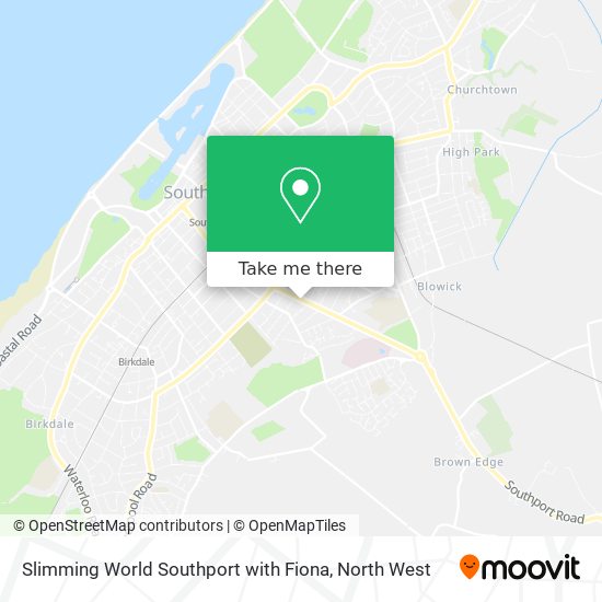 Slimming World Southport with Fiona map