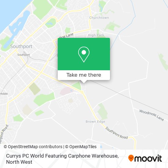 Currys PC World Featuring Carphone Warehouse map