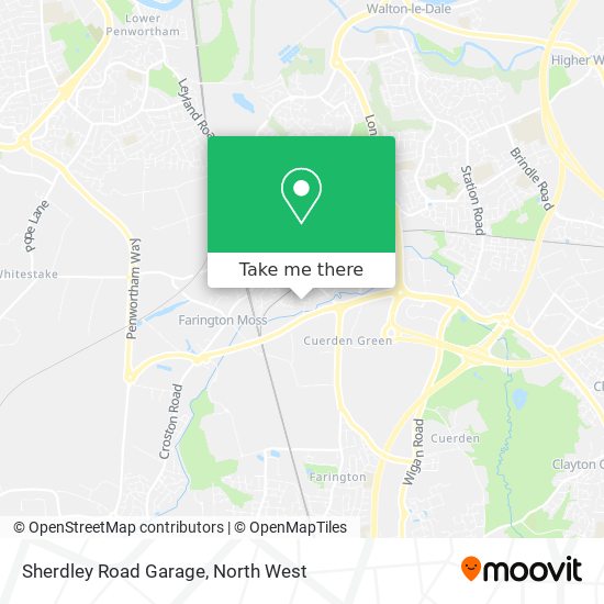 Sherdley Road Garage map