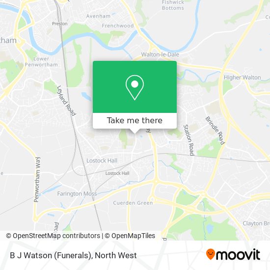 B J Watson (Funerals) map