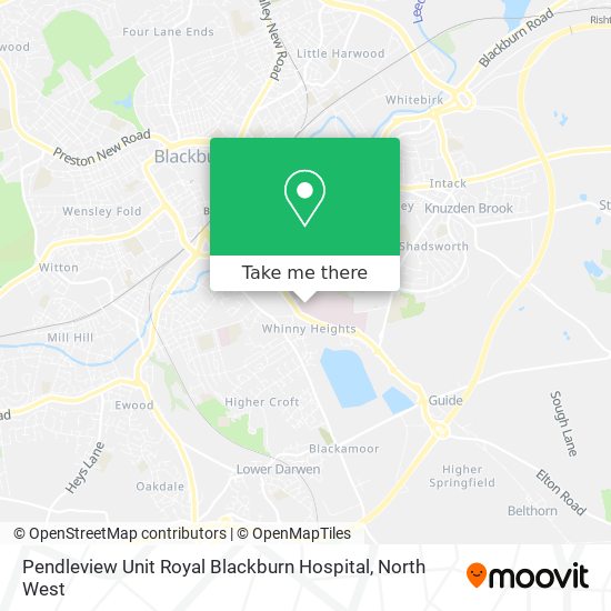 Pendleview Unit Royal Blackburn Hospital map